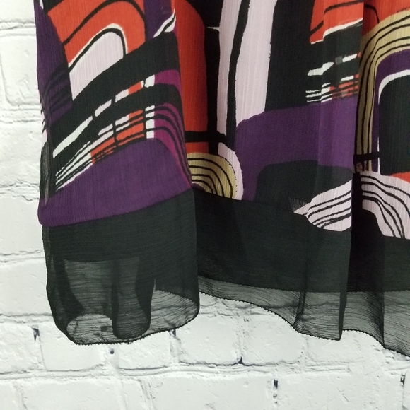 APOSTROPHE | abstract design flowy lined skirt - Picture 3 of 7